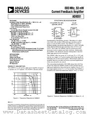 AD8001 datasheet pdf Analog Devices