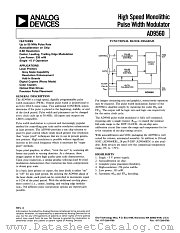 AD9560 datasheet pdf Analog Devices