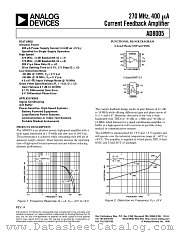 AD8005 datasheet pdf Analog Devices