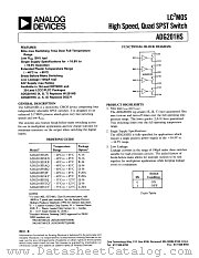 ADG201HS datasheet pdf Analog Devices