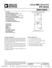 ADG802 datasheet pdf Analog Devices