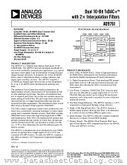 AD9761 datasheet pdf Analog Devices