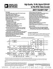 ADV7176A datasheet pdf Analog Devices