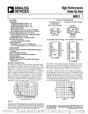 AD811 datasheet pdf Analog Devices