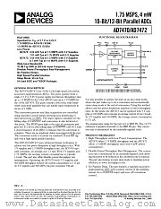 AD7472 datasheet pdf Analog Devices