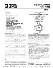 AD829 datasheet pdf Analog Devices