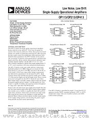OP113 datasheet pdf Analog Devices
