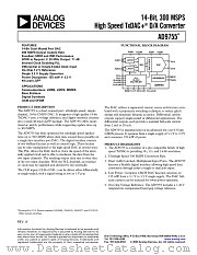 AD9755 datasheet pdf Analog Devices
