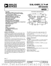 AD9203 datasheet pdf Analog Devices