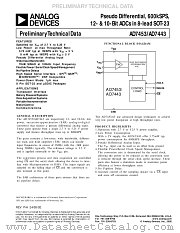 AD7453 datasheet pdf Analog Devices