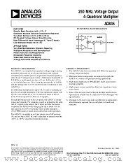 AD835 datasheet pdf Analog Devices