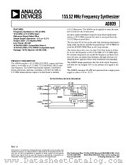 AD809 datasheet pdf Analog Devices