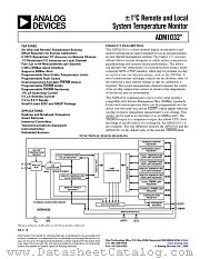 ADM1032 datasheet pdf Analog Devices
