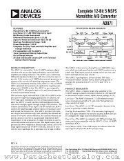 AD871 datasheet pdf Analog Devices
