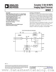 AD9821 datasheet pdf Analog Devices