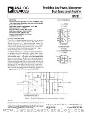 OP290 datasheet pdf Analog Devices