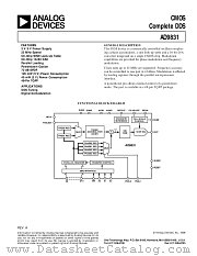 AD9831 datasheet pdf Analog Devices