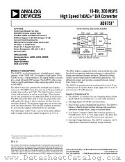AD9751 datasheet pdf Analog Devices