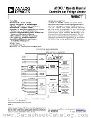 ADM1027 datasheet pdf Analog Devices