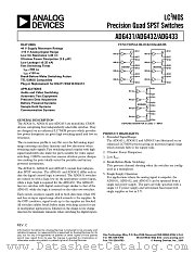 ADG432 datasheet pdf Analog Devices