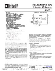 AD9433 datasheet pdf Analog Devices