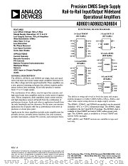 AD8602 datasheet pdf Analog Devices