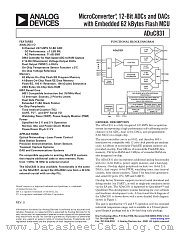 ADUC831 datasheet pdf Analog Devices