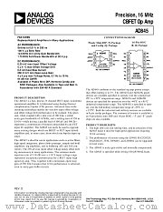 AD845 datasheet pdf Analog Devices
