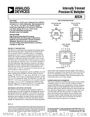 AD534TE datasheet pdf Analog Devices