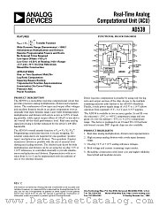 AD538SD datasheet pdf Analog Devices