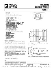 AD8012AR-REEL datasheet pdf Analog Devices