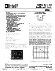 AD8041AR-REEL datasheet pdf Analog Devices