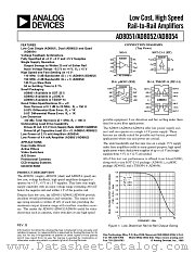AD8054AR datasheet pdf Analog Devices
