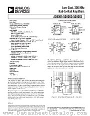 AD8062AR datasheet pdf Analog Devices