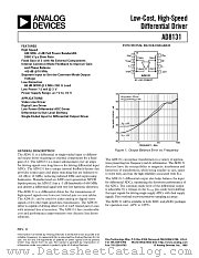 AD8131ARM-REEL datasheet pdf Analog Devices