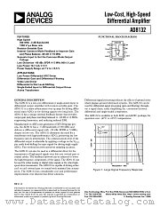 AD8132ARM datasheet pdf Analog Devices