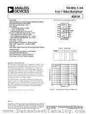 AD8184AN datasheet pdf Analog Devices