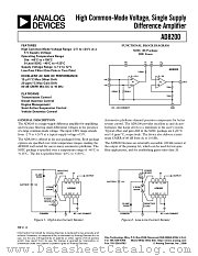 AD8200CHIPS datasheet pdf Analog Devices