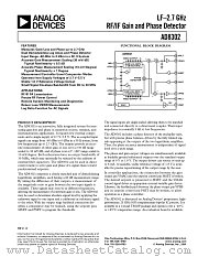 AD8302ARU-REEL datasheet pdf Analog Devices