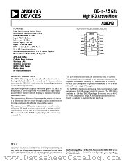 AD8343ARU datasheet pdf Analog Devices