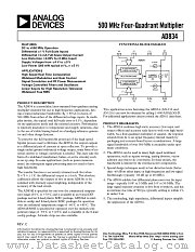 AD834S-CHIPS datasheet pdf Analog Devices