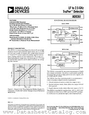 AD8361ART-EVAL datasheet pdf Analog Devices