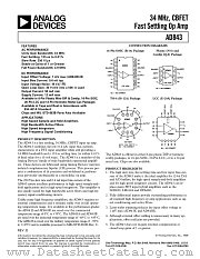 AD843JCHIPS datasheet pdf Analog Devices