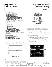 AD847SQ datasheet pdf Analog Devices