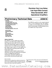 AD8610AR datasheet pdf Analog Devices