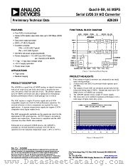 AD9289 datasheet pdf Analog Devices