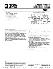 AD9801 datasheet pdf Analog Devices