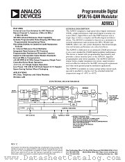 AD9853AS datasheet pdf Analog Devices