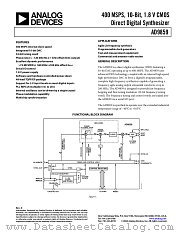 AD9859YSV datasheet pdf Analog Devices