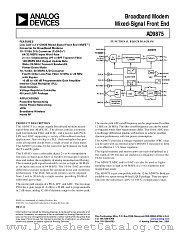 AD9875BST datasheet pdf Analog Devices